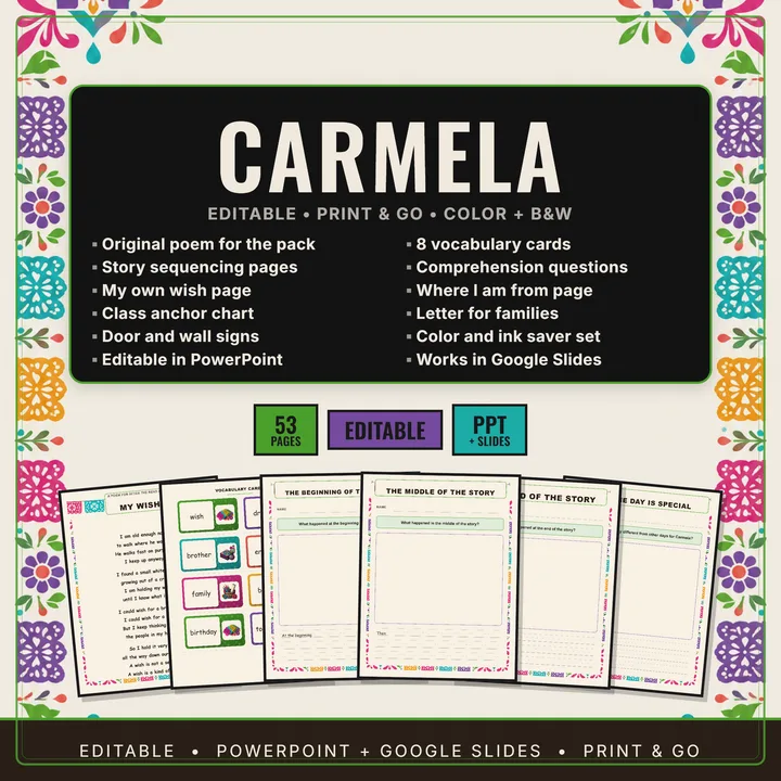 Cover of Carmela Full of Wishes Book Companion