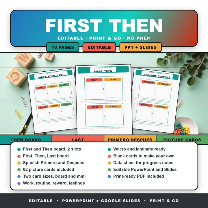 Cover of First Then Board With Visuals