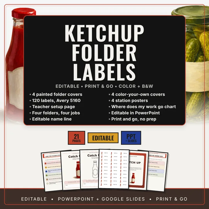 Cover of Ketchup Folder Labels and Covers