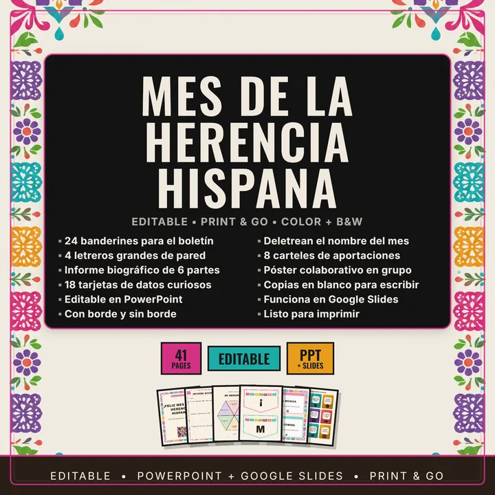 Cover of Mes de la Herencia Hispana Actividades