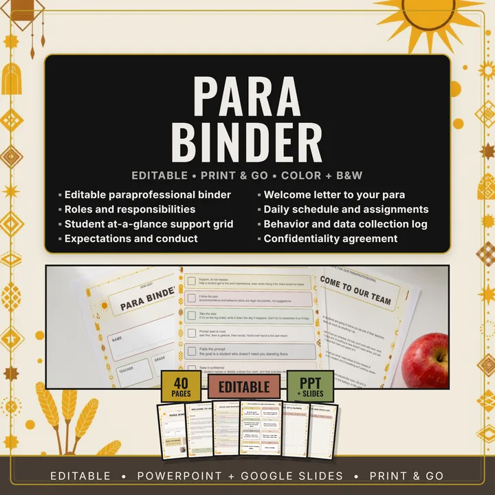 Cover of Para Binder Editable