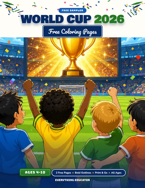 Cover of World Cup 2026 FREE Coloring Pages
