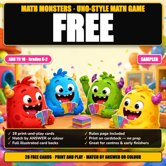 Cover of FREE UNO Math Games Sampler
