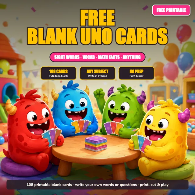 Cover of FREE Blank UNO Cards
